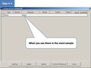 Step # 4
What you see there is the word sample
 