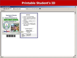 Printable Student’s ID
 