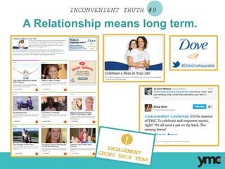 INCONVENIENT TRUTH #9
A Relationship means long term.
!	
  
ENGAGEMENTGROWS EACH YEAR
 