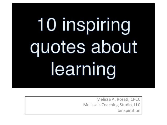 10 inspiring quotes about learning