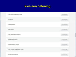 kies een oefening
 