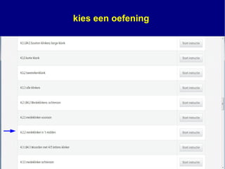 kies een oefening
 