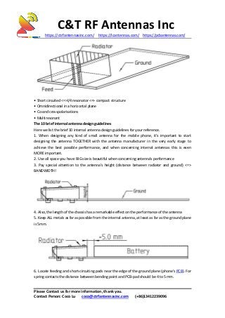 Antenna Design Requirements – Antenna Design Requirements – DDKGWB