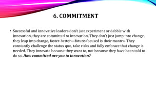 10 (interpersonal) traits of innovative school | PPTX