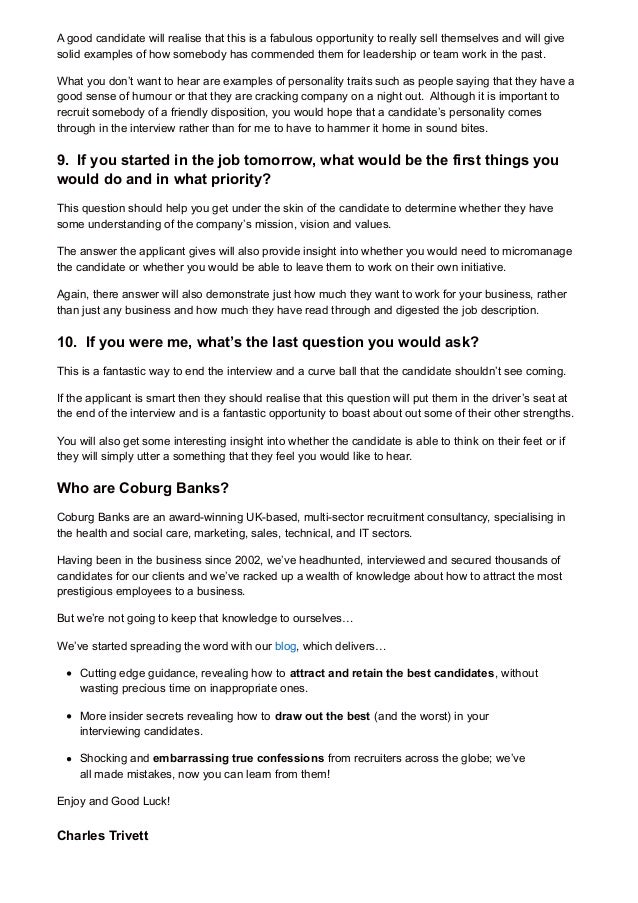 what are good interview questions to ask
