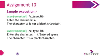 Assignment 10
Sample execution:-
 