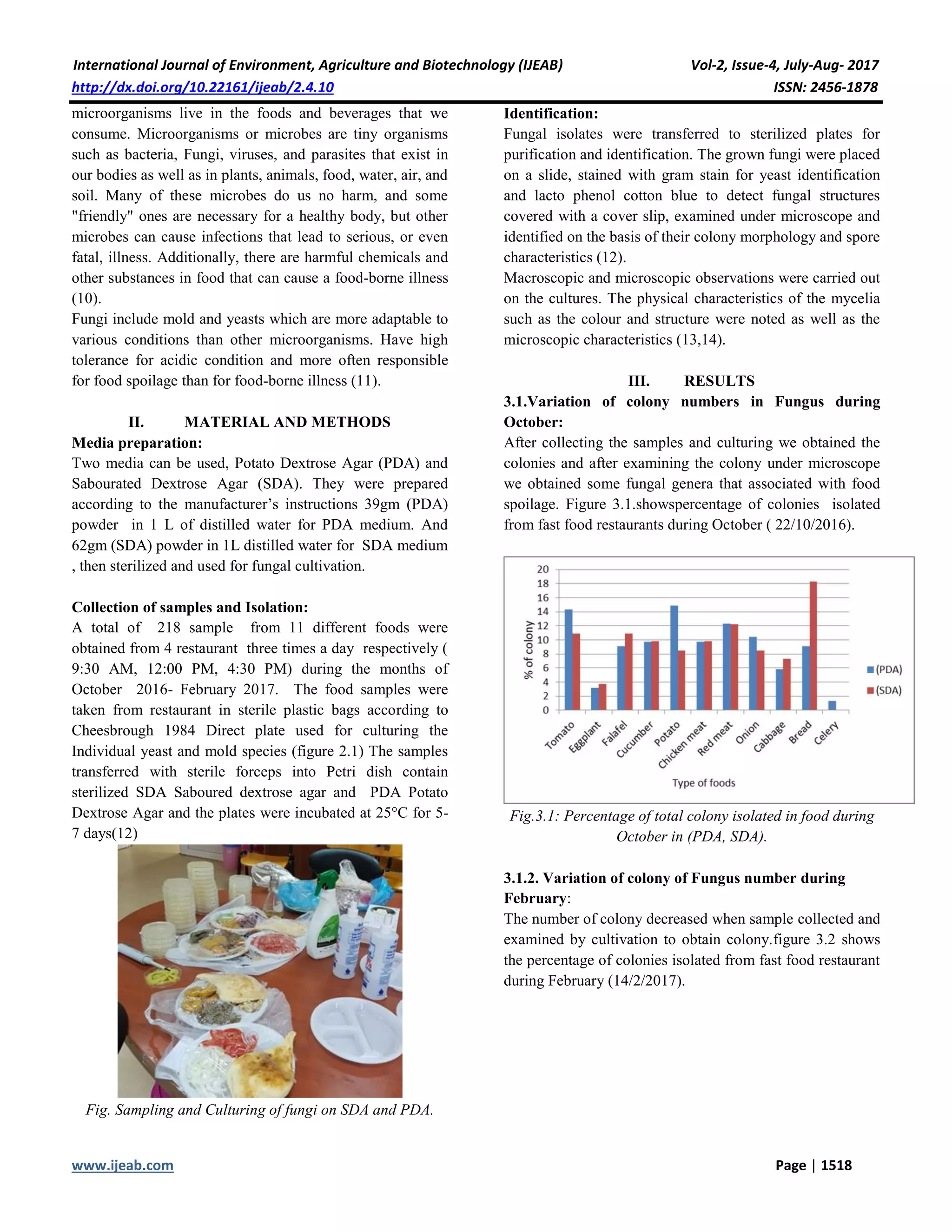 Isolation and Identification of Fungi from fast food restaurants in ...