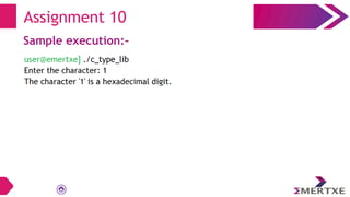 Assignment 10
Sample execution:-
 