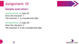 Assignment 10
Sample execution:-
 
