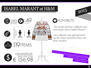 FUNFACTS
· De eerste mannen collectie ooit
ontworpen door Isabel Marant.
· De collectie was geïnspireerd
op de meest iconi...
