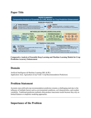 Quick Summary of Comparative Analysis of Ensemble Deep Learning and ...