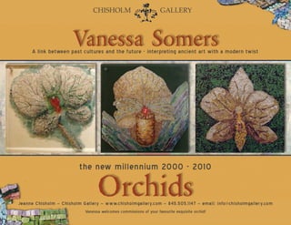 Orchid Mosaic Mandalas by Vanessa Somers Vreeland, Courtesy of Chisholm Gallery, LLC
