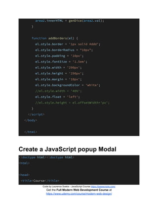 10 Java Script Projects Full Source Code | PDF