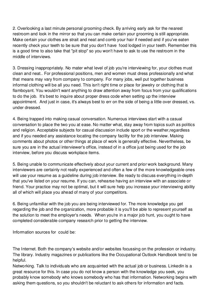 last minute interview tips