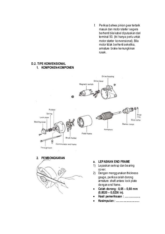Jobsheet Overhaul  Motor  Starter