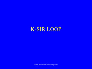 K-SIR LOOP
www.indiandentalacademy.com
 
