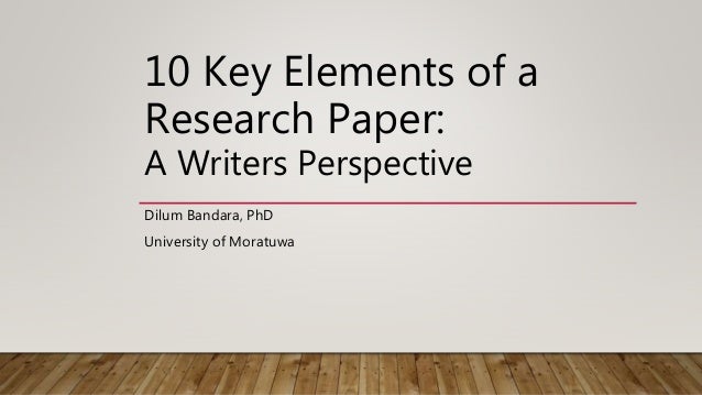 Key components of a research paper