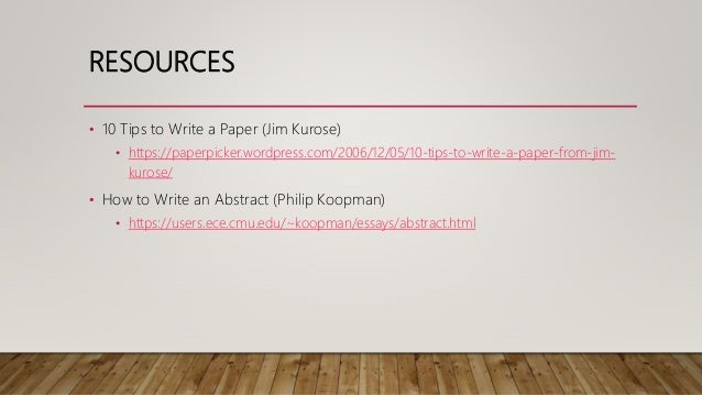 Key components of a research paper