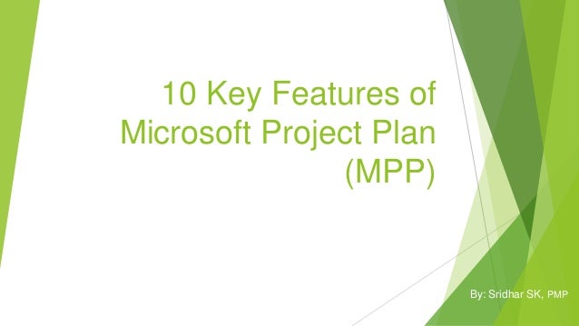 microsoft project key features