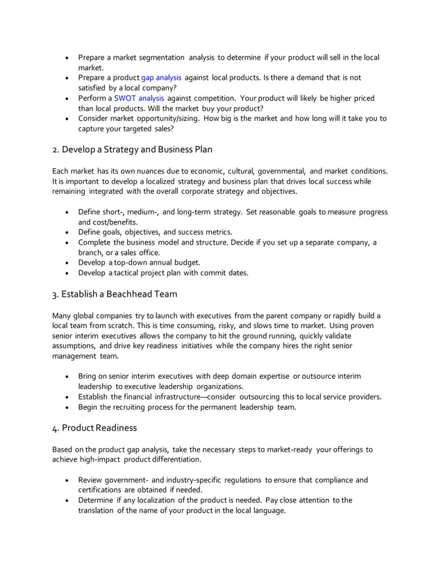 10 key steps to expanding your business globally | PDF