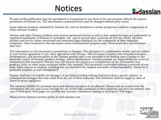 Notices

1/22/2014

©Copyright 2013 Dassian Inc.

Page 18

 