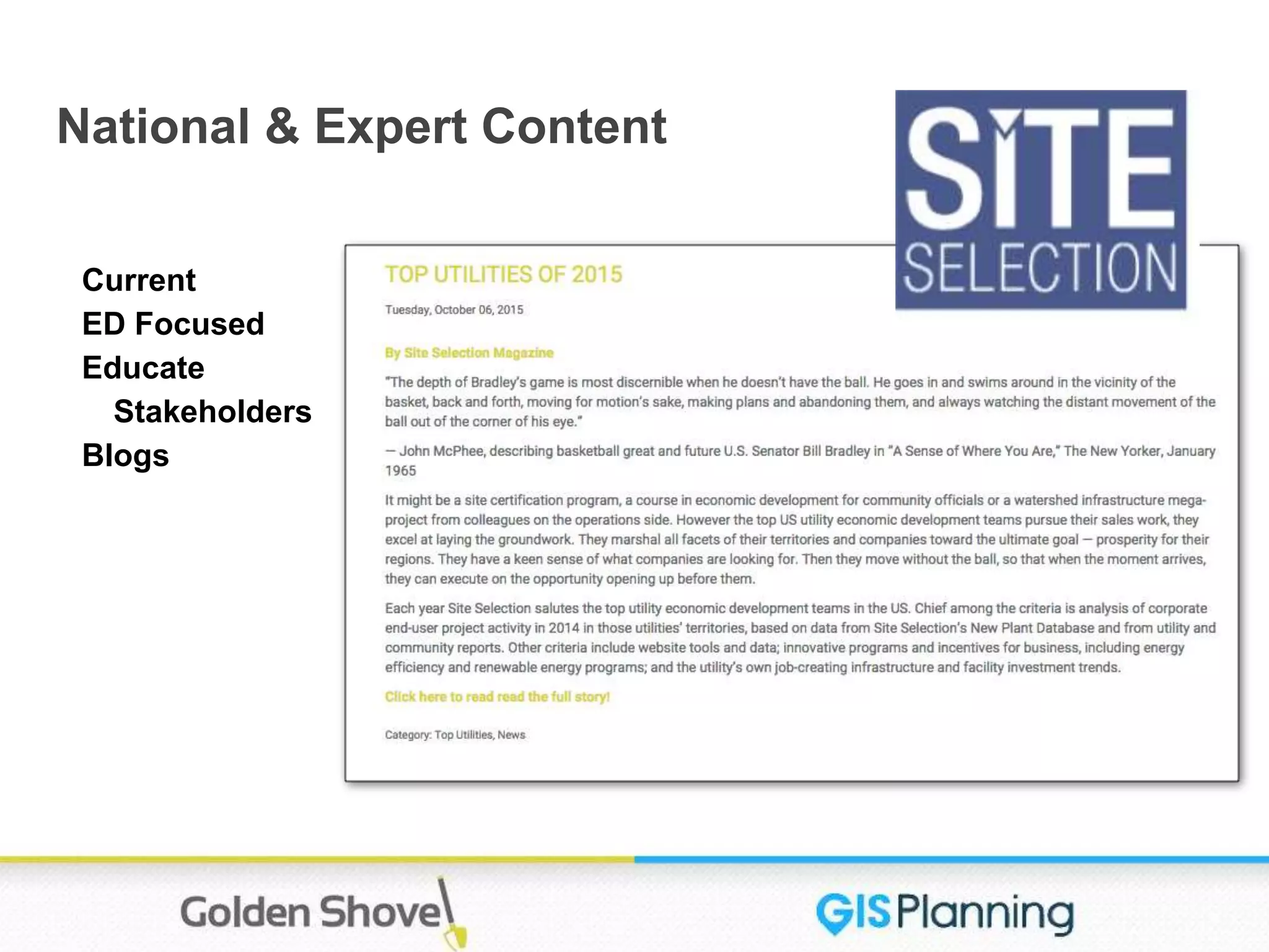 National & Expert Content
Current
ED Focused
Educate
Stakeholders
Blogs
 