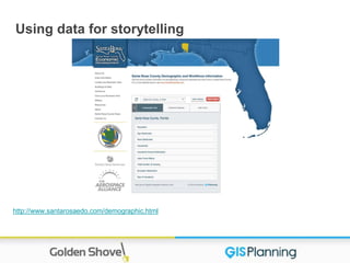 Using data for storytelling
http://www.santarosaedo.com/demographic.html
 