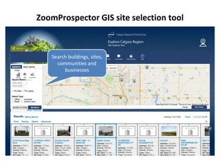 Search buildings, sites,
communities and
businesses
ZoomProspector GIS site selection tool
 