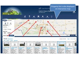 Property list is also displayed
on interactive map
 