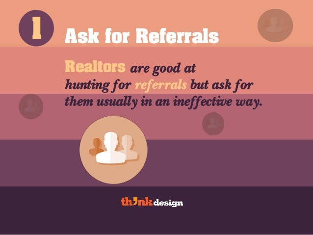 ask for referrals realtors are boomerang design