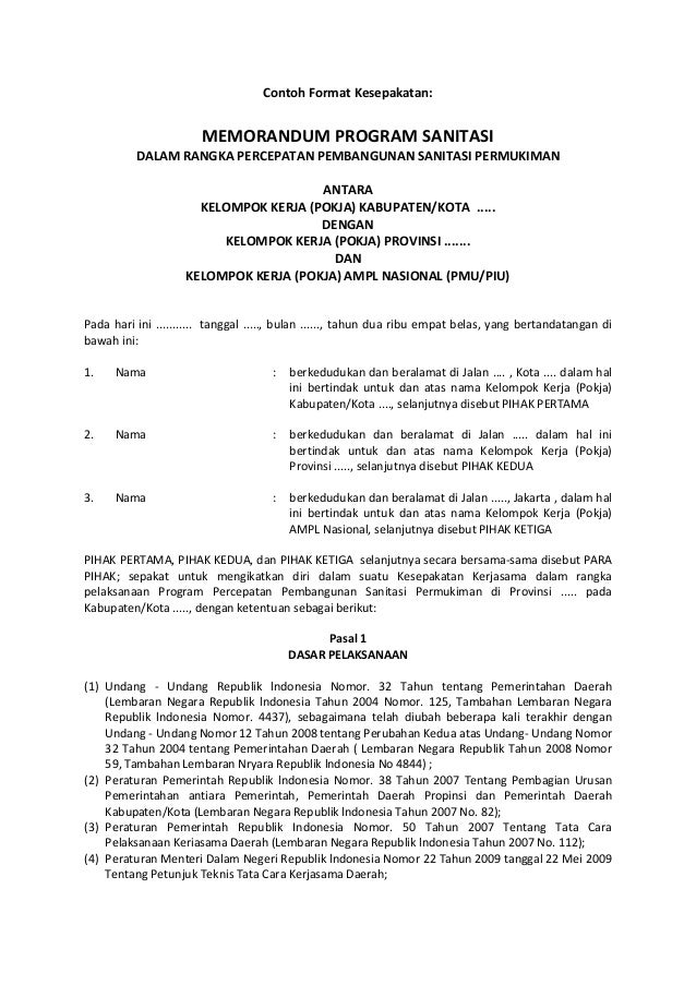 10 Langkah Praktis Penyusunan Memorandum Program Sanitasi
