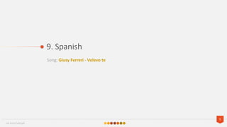 Song: Giusy Ferreri - Volevo te
9. Spanish
9
vk.com/vlesyk
 