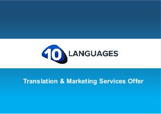 Translation & Marketing Services Offer
 