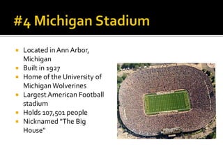 10 Largest Stadiums in the World | PPTX