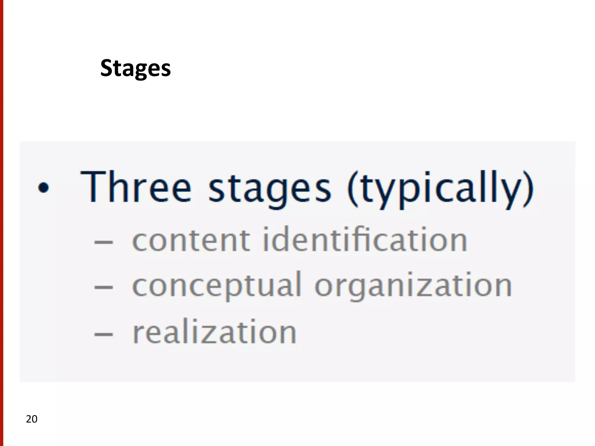 Stages   20   