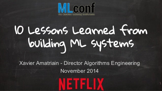 building machine learning systems