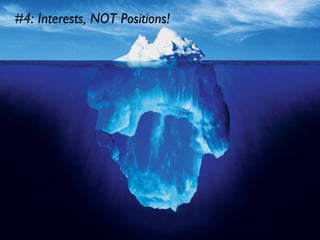 #4: Interests, NOT Positions!
