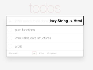 lazy String -> Html
 