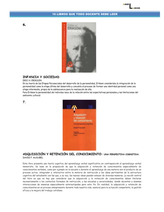 10 Libros que todo Docente debe Leer | PDF