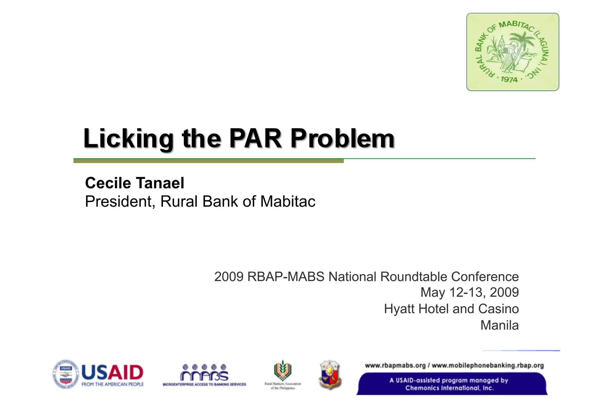 Licking the PAR Problem