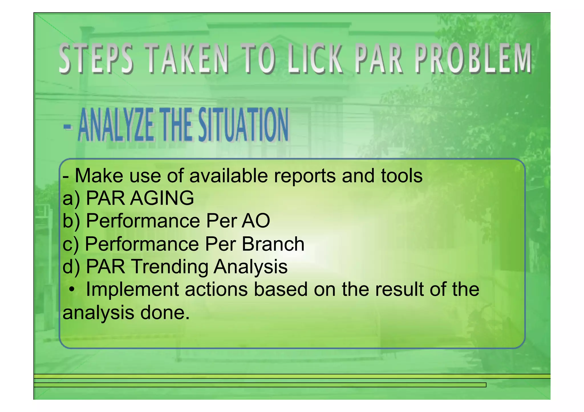 Licking the PAR Problem