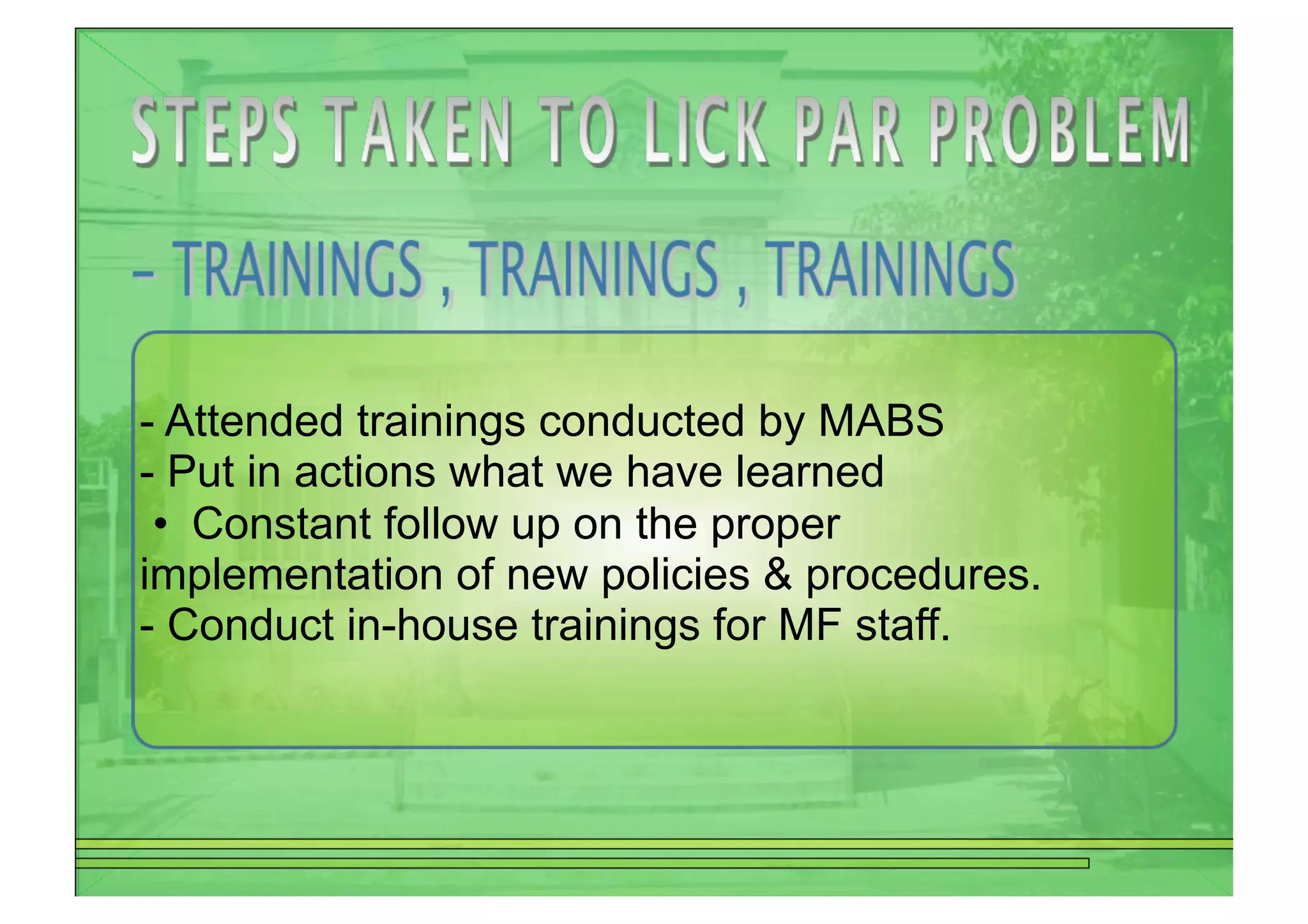 Licking the PAR Problem