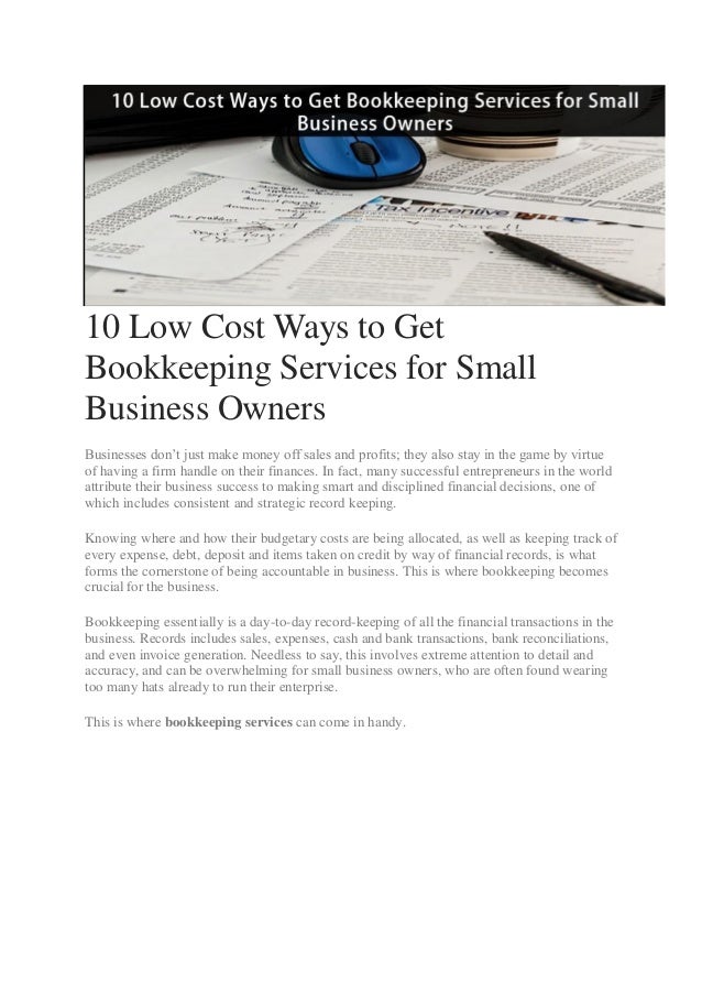 Bookkeeping for Small Businesses
