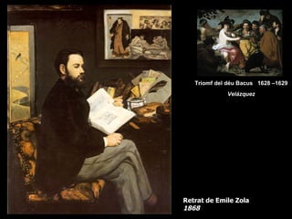 Triomf del déu Bacus 1628 –1629
             Velázquez




Retrat de Emile Zola
1868
 