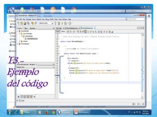 13.- 
Ejemplo 
del código 
 