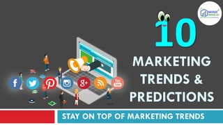 MARKETING
TRENDS &
PREDICTIONS
STAY ON TOP OF MARKETING TRENDS
 