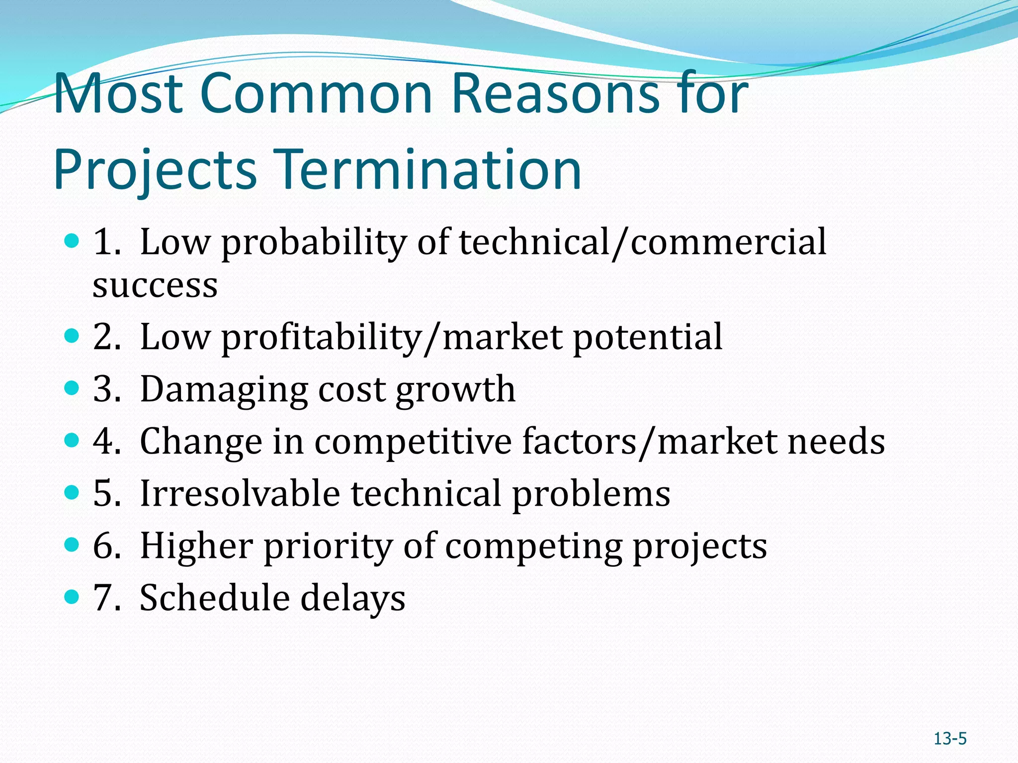 Project Management Guide Basic Project Termination 10 me667 chap7 project termination | PPTX