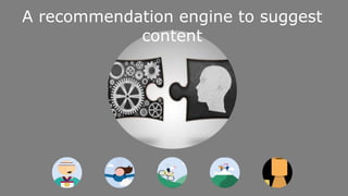 A recommendation engine to suggest
content
 