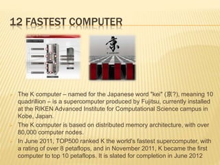 Fast things on earth by different categories | PPTX