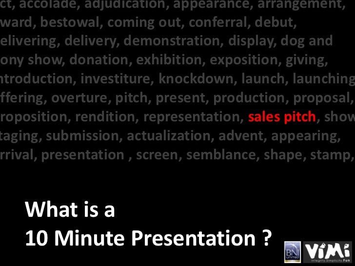 10 Minute Presentation Basics